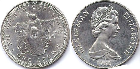 coin Isle of Man crown 1982