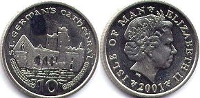 coin Isle of Man 10 pence 2001