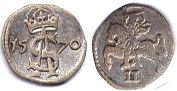 moneta Litwa 2 denar 1570