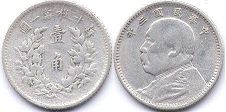 pièce chinese 20 cents 1916 argent