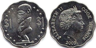 coin Cook Islands 1 dollar 2003