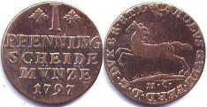 Münze Braunschweig-Wolfenbüttel 1 Pfennig 1797