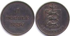 coin Guernsey 1 double 1830