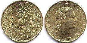 moneta Italy 200 lire 1994