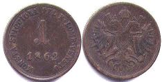 moneta Lombardy-Venetia 1 soldo 1862