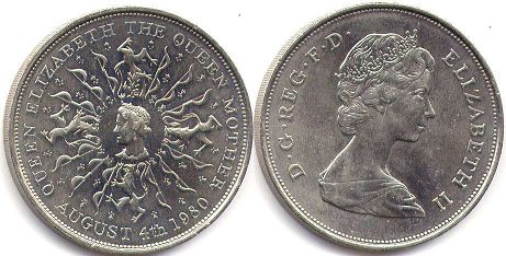 monnaie UK 25 nouveaux pence 1980