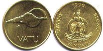 coin Vanuatu 1 vatu 1990