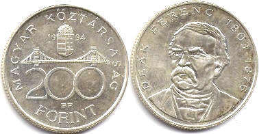 coin Hungary 200 forint 1994