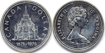 coin canadian commemorative coin 1 dollar 1976