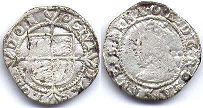 Münze Englisch Altsilber - Elisabeth I. Halbgross 