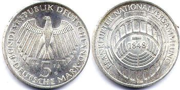 coin Germany 5 mark 1973