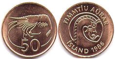 coin Iceland 50 aurar 1986