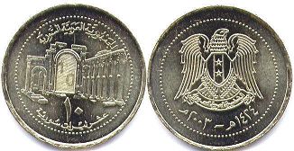 coin Syria 10 pounds 2003
