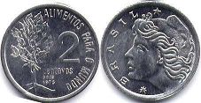 coin Brazil 2 centavos 1975