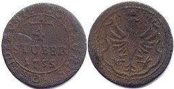 Münze Dortmund 1/4 stuber 1755