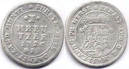 coin Hesse-Darmstadt 10 kreuzer 1726