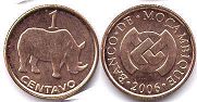 coin Mozambique 1 centavo 2006