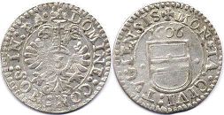 Münze Zug Groschen (3 Kreuzer) 1604