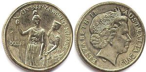 australian commemmorative coin1 dollar 2003