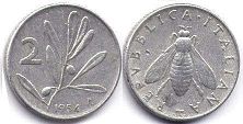 monnaie Italie 2 lire 1954