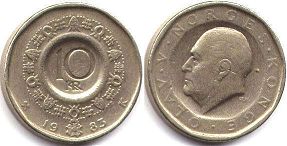 coin Norway 10 kroner 1983