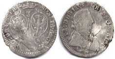 moneta Prussia 3 grosze 1752