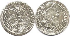 coin Austria 3 kreuzer 1677