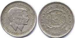 coin Dominican Republic 5 centavos 1987