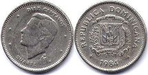 coin Dominican Republic 10 centavos 1984