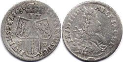 moneta Prussia 3 grosze 1696