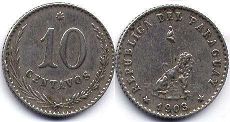 coin Paraguay 10 centavos 1903