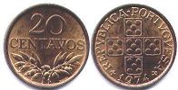coin Portugal 20 centavos 1974