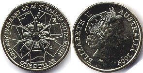 australian commemmorative coin 1 dollar 2009