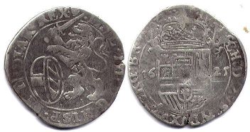 coin Spanish Netherlands schelling 1625