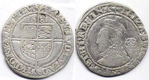 Münze Englisch Altsilber - Elizabeth I 6 Pence 1581