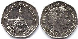 coin Jersey 20 pence 2002