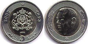 coin Morocco 5 dirhams 2002