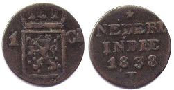 coin Sumatra 1 cent 1838