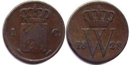 monnaie Pays-Bas 1 cent 1822