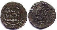 coin Castile and Leon 1/2 blanca 1406-1454