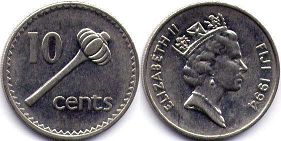 coin Fiji 10 cents 1994