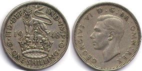 monnaie UK 1 shilling 1948