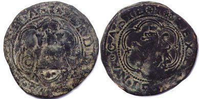 coin Castile and Leon 4 maravedil 1479-1506