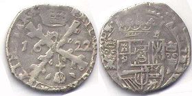 coin Spanish Netherlands 1/12 patagon 1622
