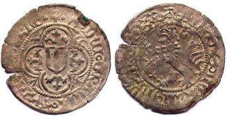 Münze Thüringen 1 groschen kein Datum (1445-1482)