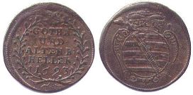 Münze Sachsen-Gotha-Altenburg 1 heller 1693