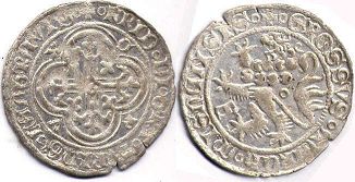 Münze Thüringen 1 groschen kein Datum (1406-1440)