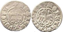 coin Poland half groschen 1446-1492
