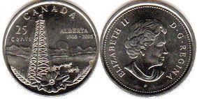 monnaie canadienne commémorative 25 cents 2005