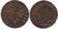 coin France double denier 1643